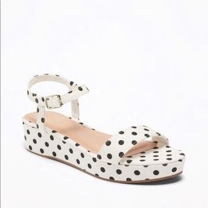 Old Navy Polka Dot Platform Sandals Womens 9